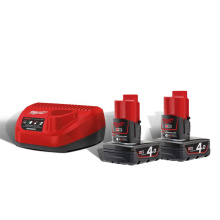 PACK 1 CHARGEUR + 2 BAT 12V/4A MILWAUKEE